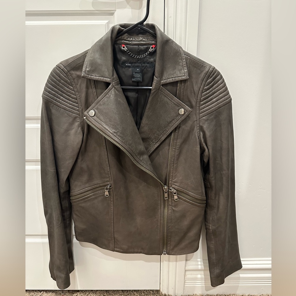 Marc Jacobs gently used leather jacket. Great condition! Size: Small.